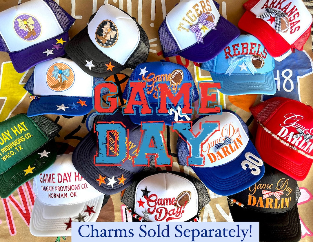 Happy Stack Game Day Trucker Hat, Custom Game Day Trucker Hat, Personalized Sports Trucker Hat, C... | Etsy (US)