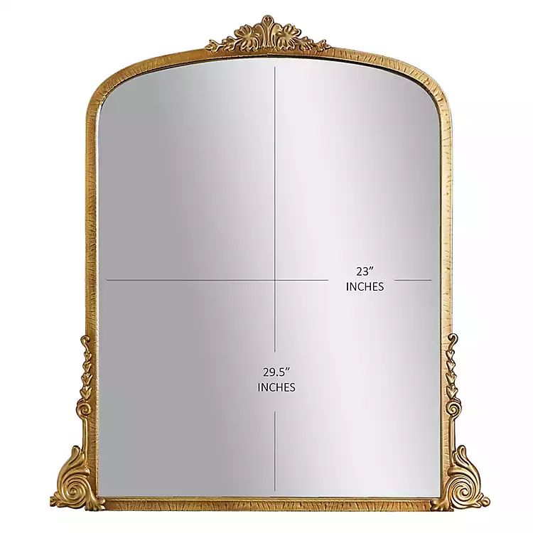 New! Antique Gold Metal Baroque Arch Wall Mirror | Kirkland's Home