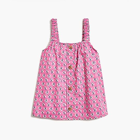 Girls' button-up poplin tank top | J.Crew Factory