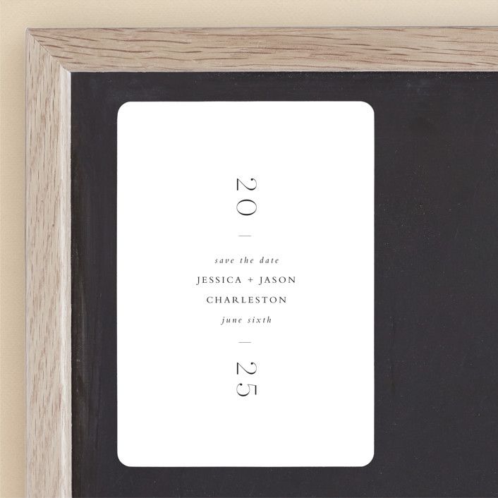 "blanca" - Customizable Save The Date Magnets in White by Lori Wemple. | Minted