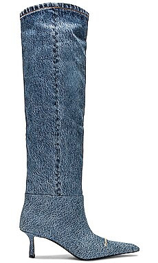 Alexander Wang Viola 65 Slouch Boot in Medium Indigo from Revolve.com | Revolve Clothing (Global)