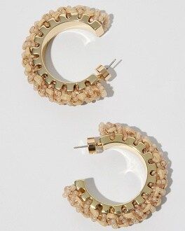 Neutral Seed Bead Hoop Earrings | Chico's