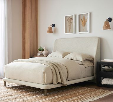 Layton  Low Upholstered Bed | Pottery Barn (US)