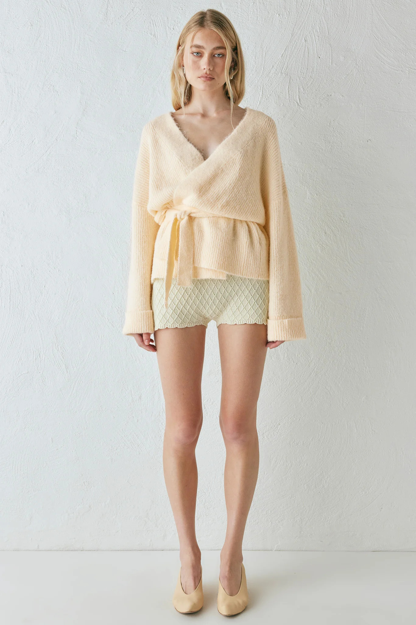 Samira Knit Cardigan Cream | VRG Grl