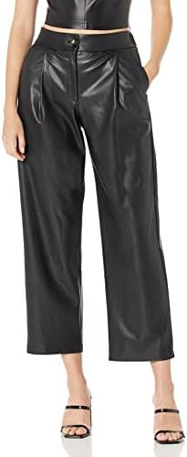 The Drop Women's Theor Vegan Leather Trouser | Amazon (US)