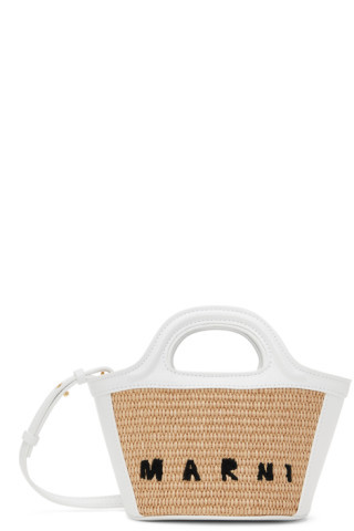 Kids White & Beige Tropicalia Micro Tote | SSENSE