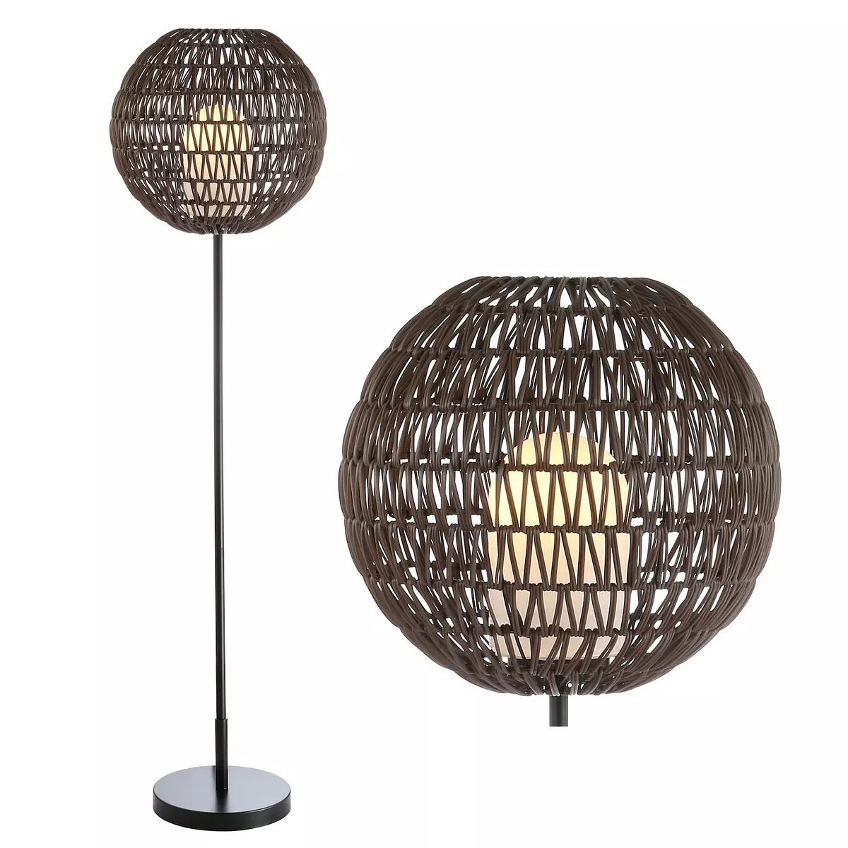 Bea Outdoor Woven Globe LED Floor Lamp | Kohl's