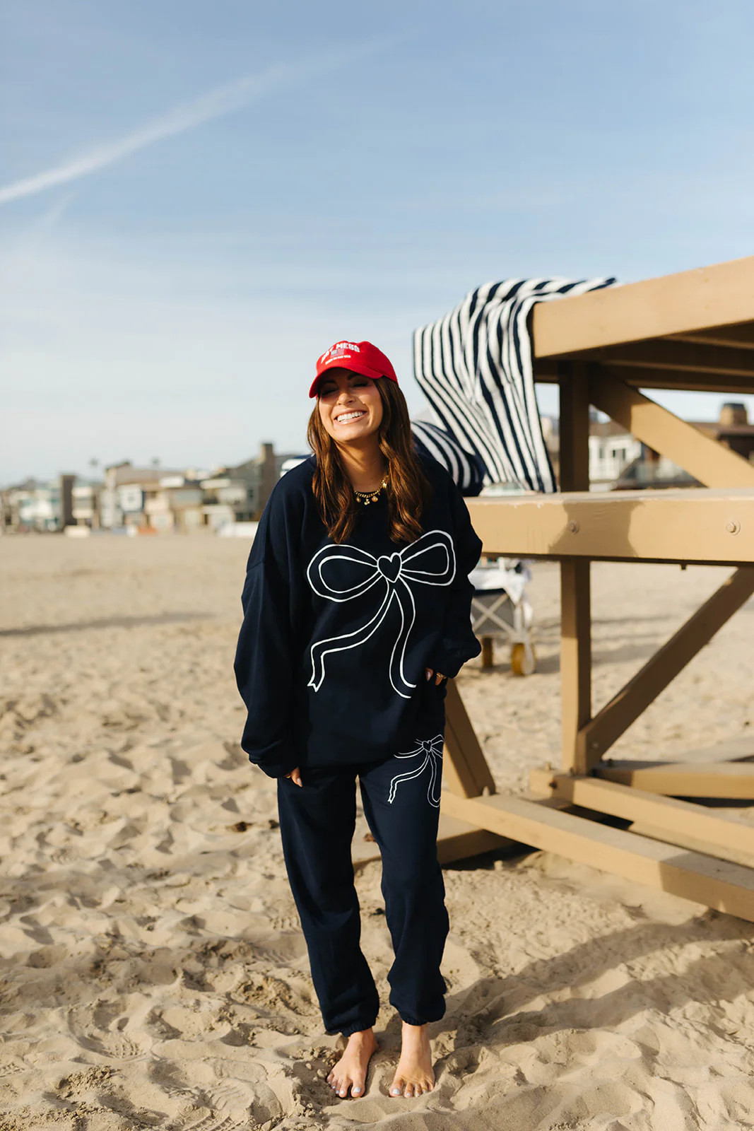 Adult Navy Bow Sweatshirt | Shop Staykation