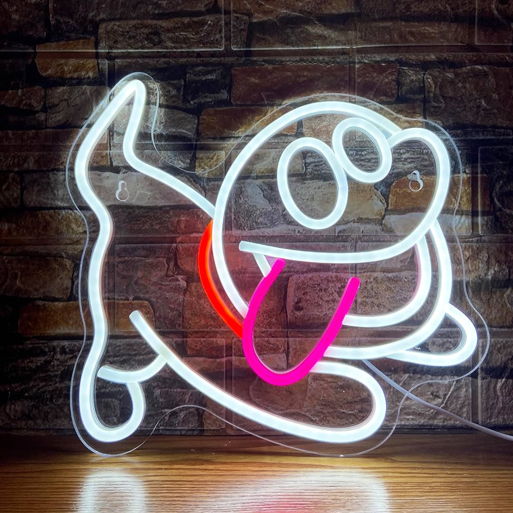 King Boo Neon Sign Ghost Led Neon Light with Dimmable switch Gaming Neon Sign for Kids Game Room ... | Amazon (US)