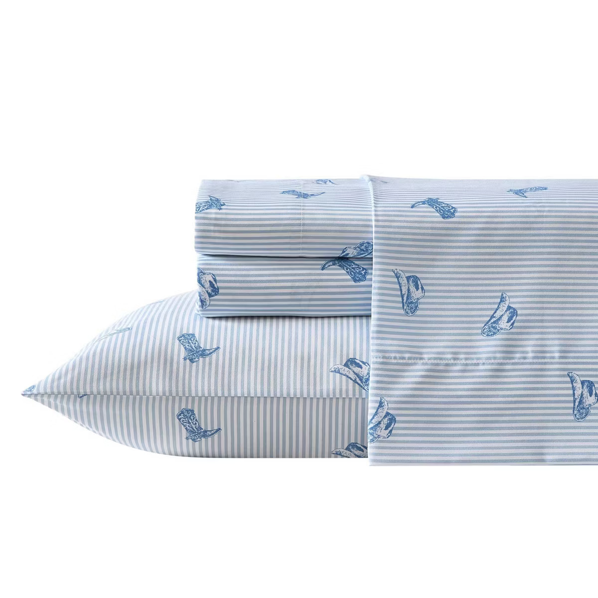 Wrangler Sheet Set Cowboy Pinstripe Blue | Target