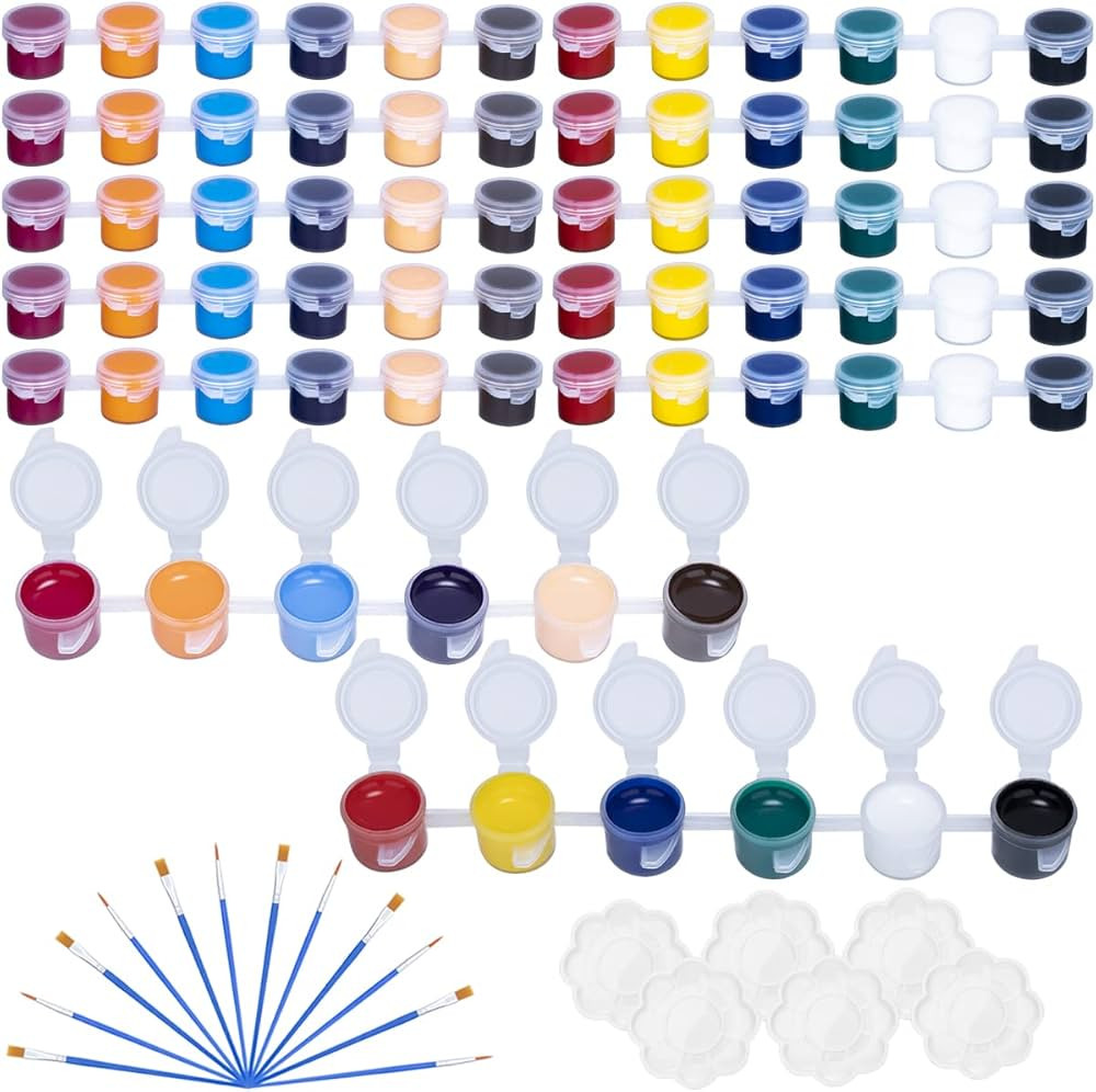 Washable Paint Set for Kids Arts and Crafts, 90PCS Classroom Painting Supplies, 6 Acrylic Paint S... | Amazon (US)