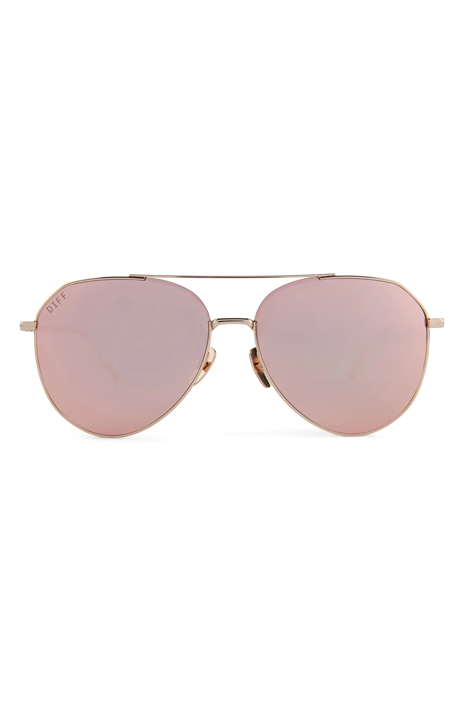 DIFF Dash 61mm Mirrored Aviator Sunglasses | Nordstrom | Nordstrom