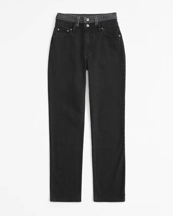 Women's Curve Love Ultra High Rise 90s Straight Jean | Women's Bottoms | Abercrombie.com | Abercrombie & Fitch (US)