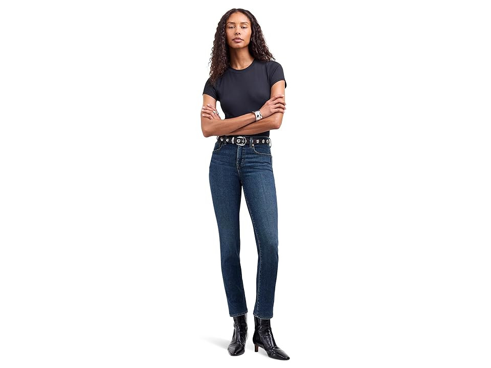 Madewell Midrise Stovepipe in Deming Wash Women's Jeans Deming Wash : 31 30, Cotton/Denim/Lycra | Zappos