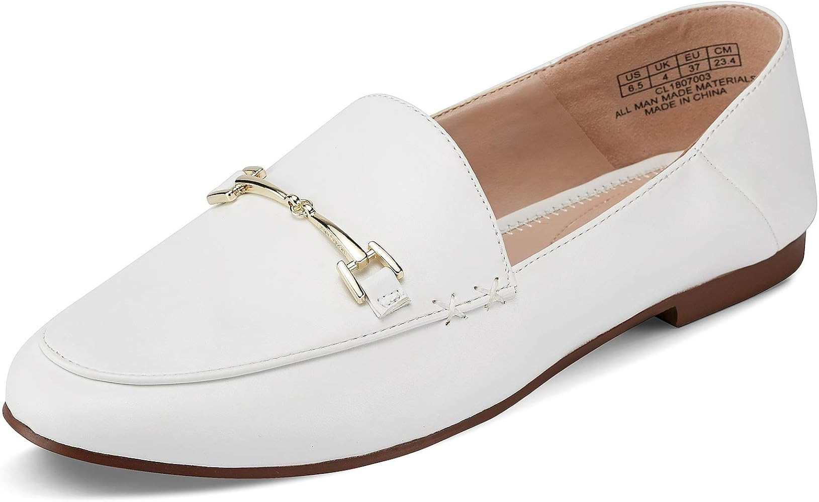 JENN ARDOR Loafers for Women Flats Shoes Womens Penny Loafers Slip On Pointed Toe Comfortable Off... | Amazon (US)