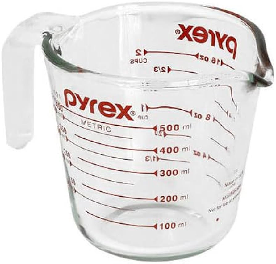 Pyrex Prepware 6001075 Measuring Cup, Red Graphics, Clear | Amazon (US)