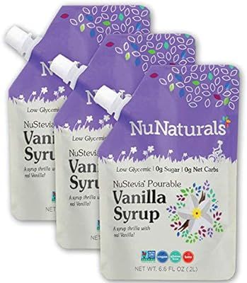 NuNaturals Flavored Sugar-Free Pourable Syrup, 3 Pack, Vanilla Syrup | Amazon (US)