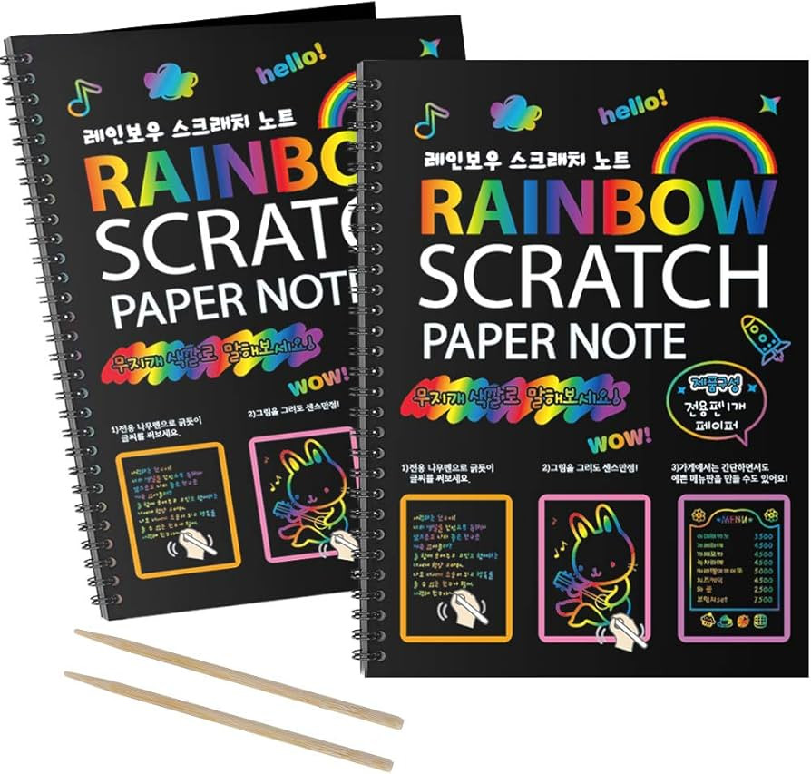 MBJRFU Scratch Art Books for Kids Scratch Art Paper Rainbow Scratch Art for Best Gifts | Amazon (US)