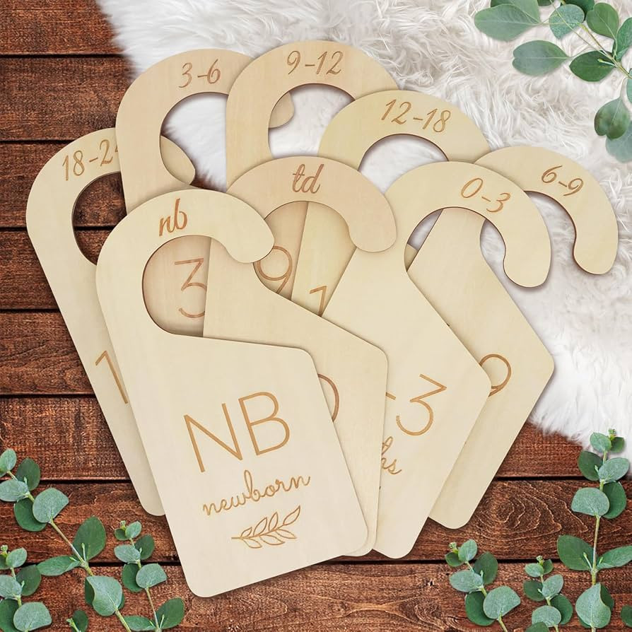 Baby Closet Dividers for Clothes Organizer - Wooden Baby Clothes Size Dividers from Newborn to To... | Amazon (US)