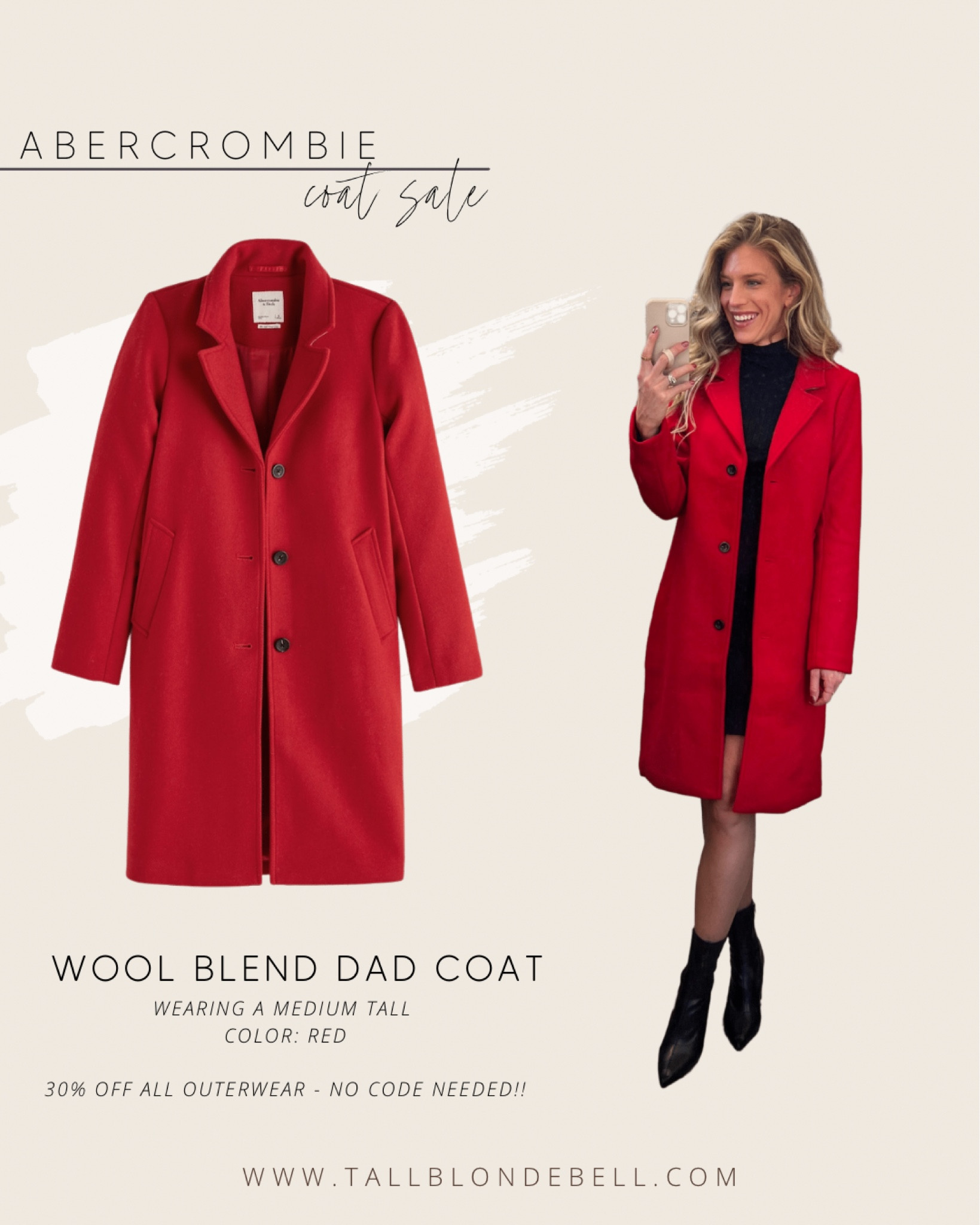 Abercrombie on sale red coat