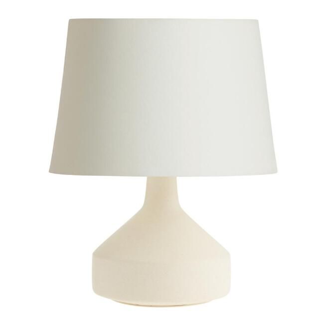 White Ceramic Funnel Accent Lamp Base | World Market