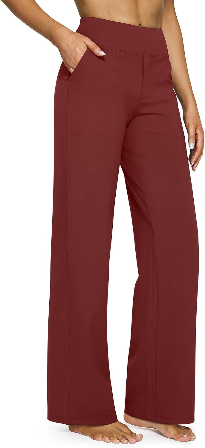 G4Free Yoga Pants for Women Wide Leg Pants with Pockets High Waisted | Amazon (US)