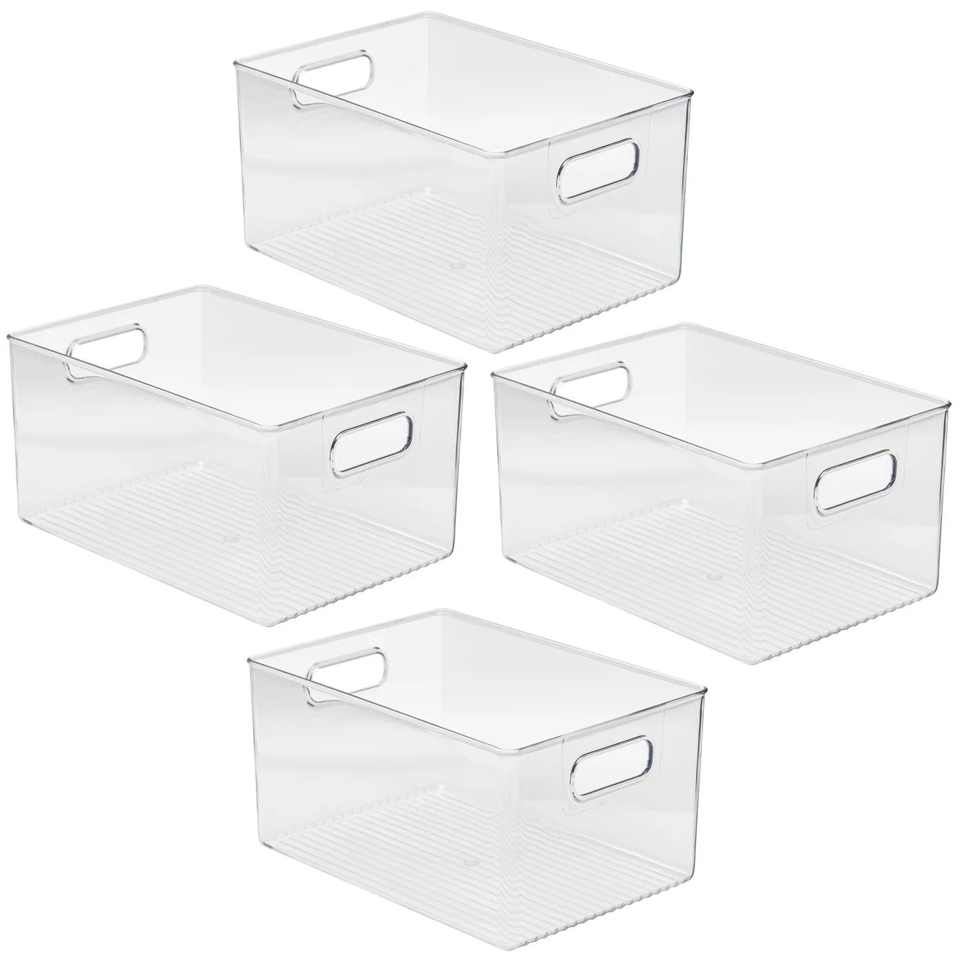 SORBUS Multiple sizes Clear Plastic Stackable Bin 4 -Pack | FR-BIN4 | Lowe's