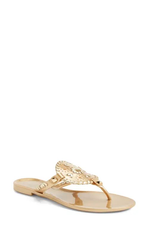 Jack Rogers 'Georgica' Jelly Flip Flop in Gold at Nordstrom, Size 7 | Nordstrom