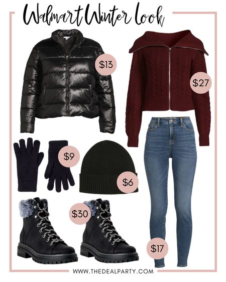 Walmart Winter Look | Walmart Winter Outfit | Puffer Jacket | Faux Leather Puffer Jacket | Winter Boots | Sherpa Boots | Winter Booties 

#LTKsalealert #LTKunder50 #LTKSeasonal