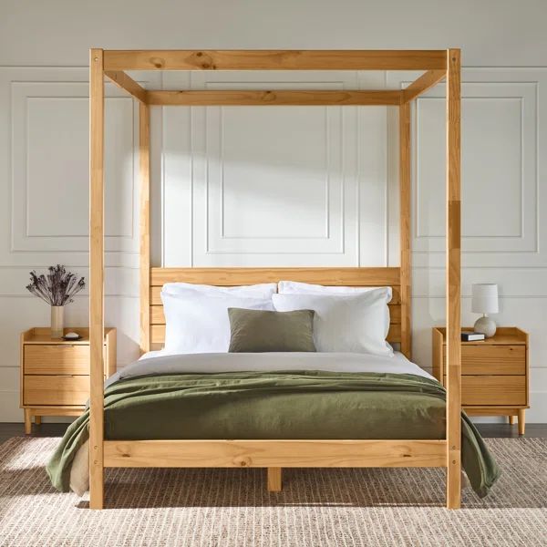 Hanhalyn Solid Wood Canopy Bed | Wayfair North America