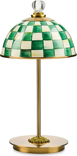Emerald Check LED Rechargeable Dome Table Lamp | Nordstrom