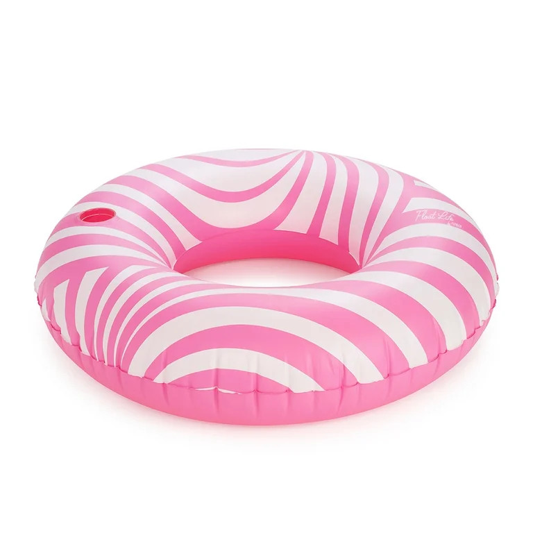 Float Life by Funboy Pink Twist Pool Float, Cup-Holder, 43'' Oversized, Adults & Children | Walmart (US)
