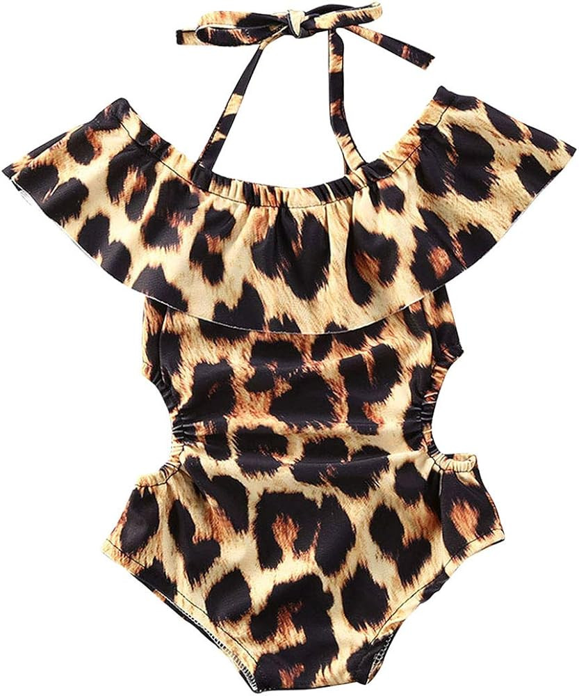 Toddler Baby Girls Swimsuit Ruffled Sleeveless Swimwear One-Piece Beachwear Bathing Suit 6M-6Y | Amazon (US)