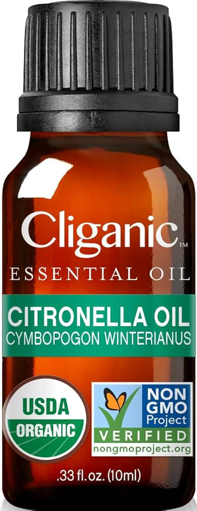 Cliganic Organic Citronella Essential Oil, 100% Pure Natural for Aromatherapy | Non-GMO Verified | Amazon (US)