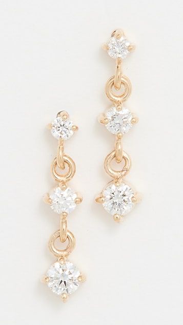 14k Prong Diamonds Earrings | Shopbop