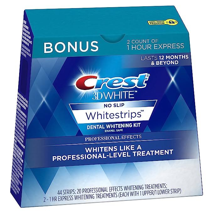 Crest 3D White Professional Effects Whitestrips 20 Treatments + Crest 3D White 1 Hour Express Whi... | Amazon (US)