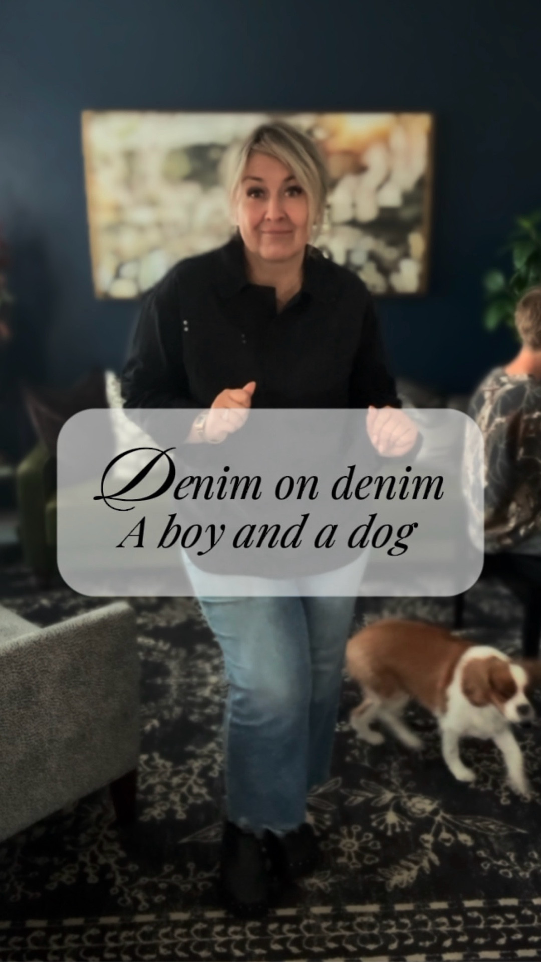 Denim on denim… and real life in the background 🤍
A boy, a dog, and an outfit that just works.
Midlife style doesn’t have to be complicated—just pieces you love, styled your way.
This denim-on-denim look is easy, flattering, and perfect for everyday wear.
If you’ve ever wondered can I pull off double denim?—this is your sign ✔️
Over50club /midsize/crocs/denim top/

#LTKOver40 #LTKMidsize #LTKootd