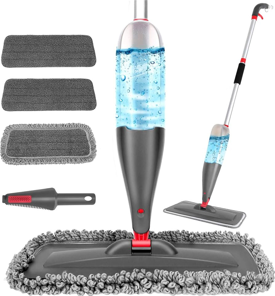 Spray Mop for Floor Cleaning with 3pcs Washable Pads - Wet Dry Microfiber Mop with 800 ml Refilla... | Amazon (US)