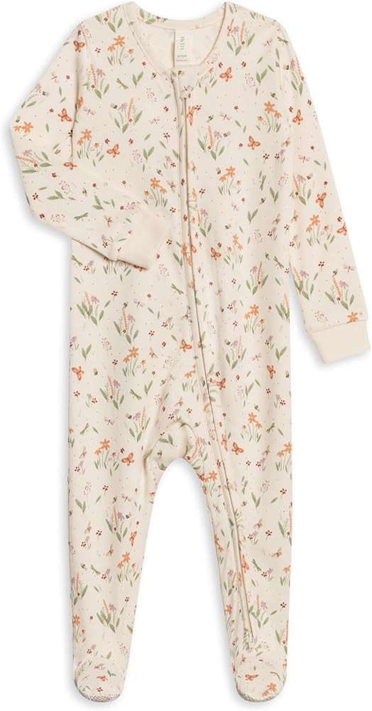 Colored Organics Baby Zip-Up Footed Sleeper with 2-Way Zipper - Organic Cotton Pajamas | Amazon (US)