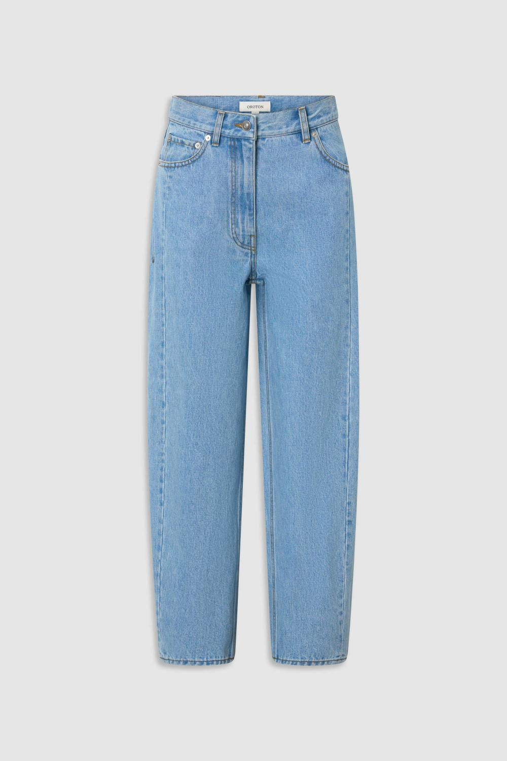 Barrel Leg Denim Jean Light Vintage Wash | Oroton