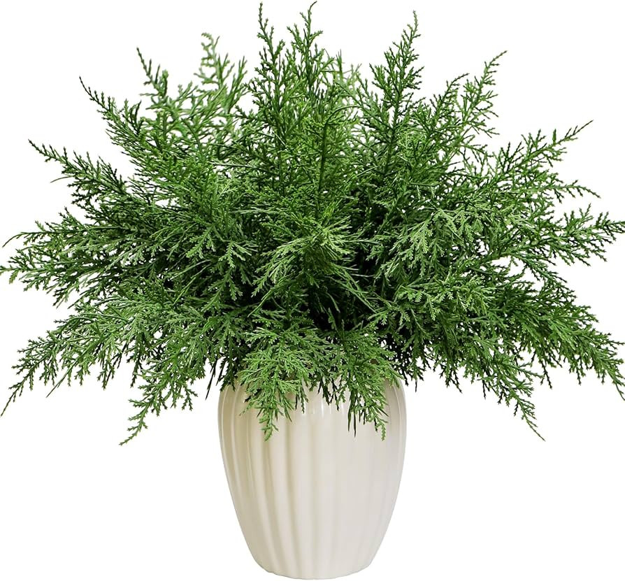 24PCS Artificial Pine Needles Branches Real Touch Greenery Stems Cedar Pine Sprigs Evergreen Pick... | Amazon (CA)