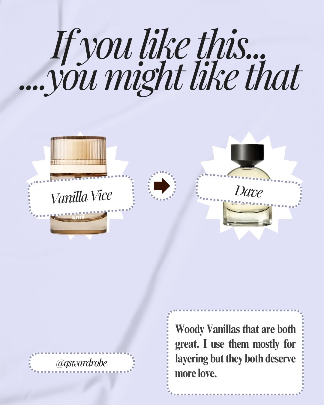 Learning to trust my nose and let it guide me to what smells alike to me. They may not smell similar to you or be a similar “vibe” but I want to curate collections that I can share with people of fragrances I think are similar. 

Let me know in the comment section if you have any that fall into these categories.

As always fragrances will be linked on my LTK which is in my bio if you want to purchase them 🫶🏾. It helps support creators like me. Thanks for your support as always. #LTKStyleTip

#LTKBeauty #LTKSeasonal