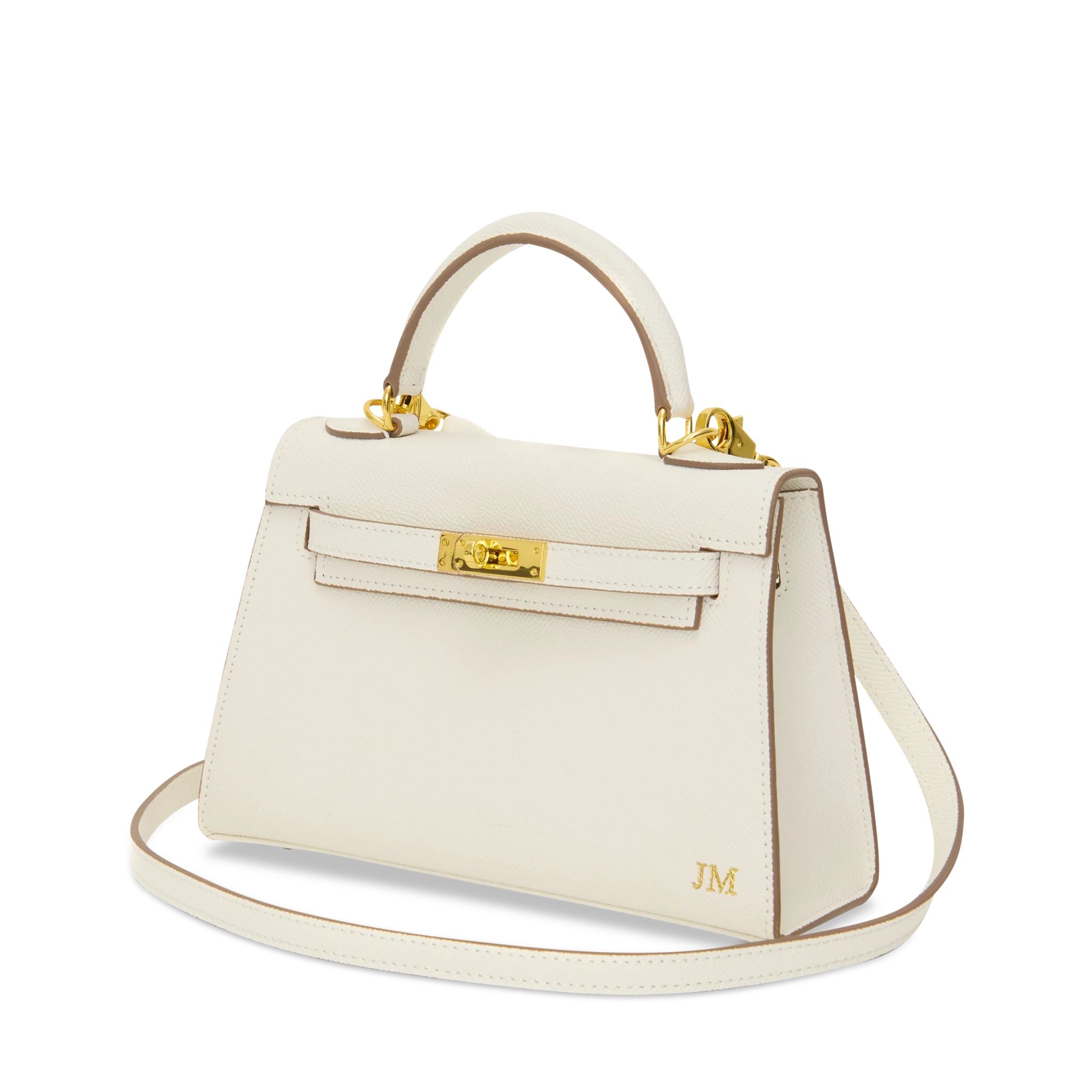 Lily & Bean Hettie Mini Bag -Snow White with Initials | Lily and Bean