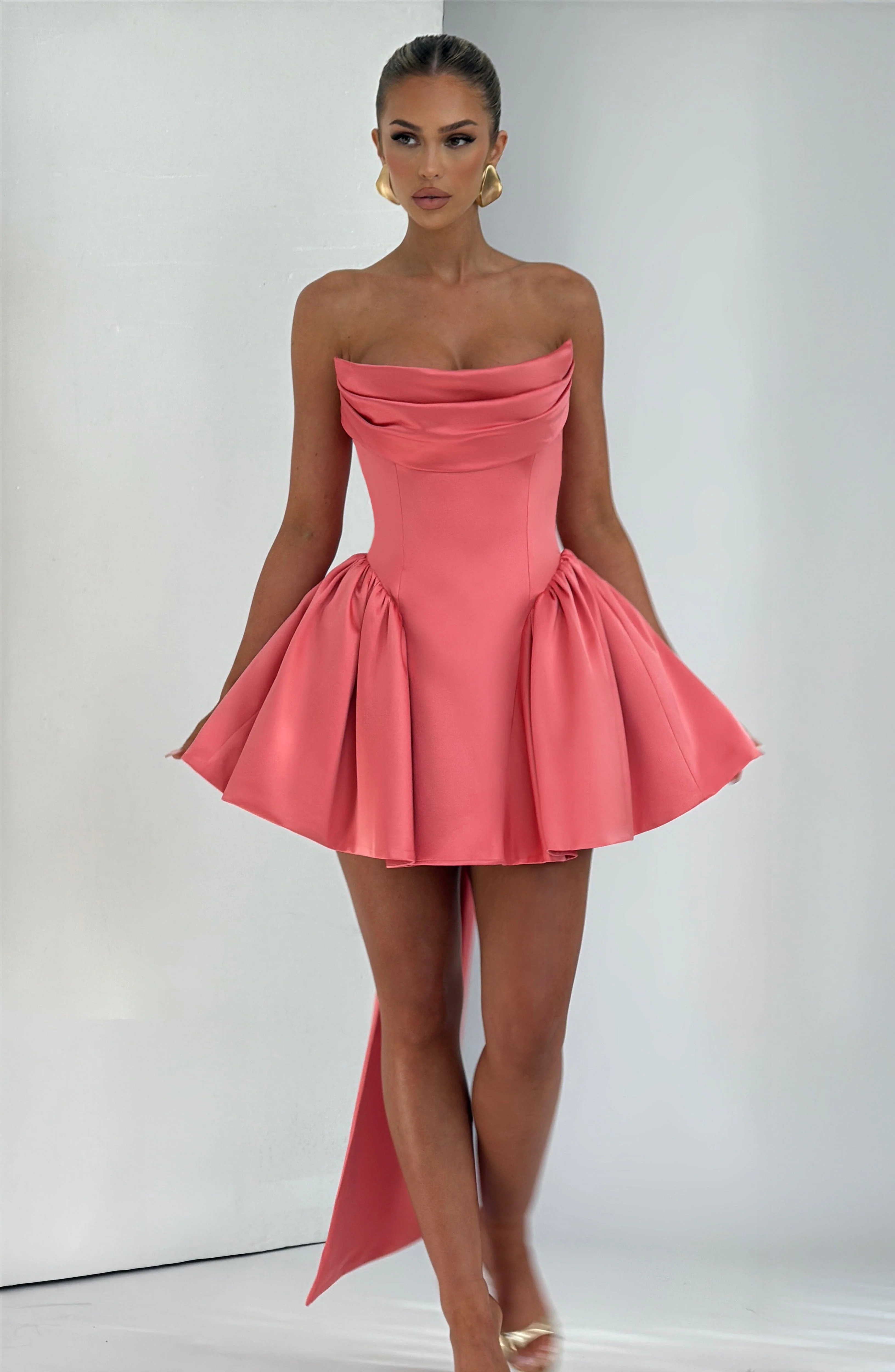 Trinity Mini Dress - Coral Pink | Babyboo (global)