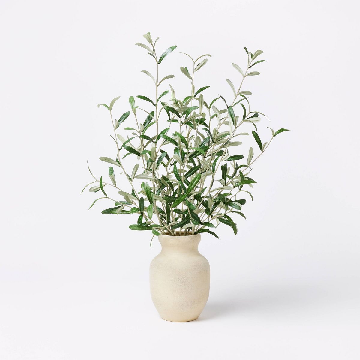 Artificial Olive Leaf Arrangement - Threshold™ designed with Studio McGee: Faux Tree in Ceramic... | Target