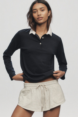 KULE Long-Sleeve Organic Cotton Rugby Top | Anthropologie (US)