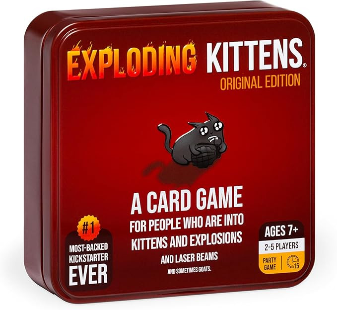 Exploding Kittens Original Edition in Collectible Tin - Fun & Hilarious Card Game for Kids and Ad... | Amazon (US)