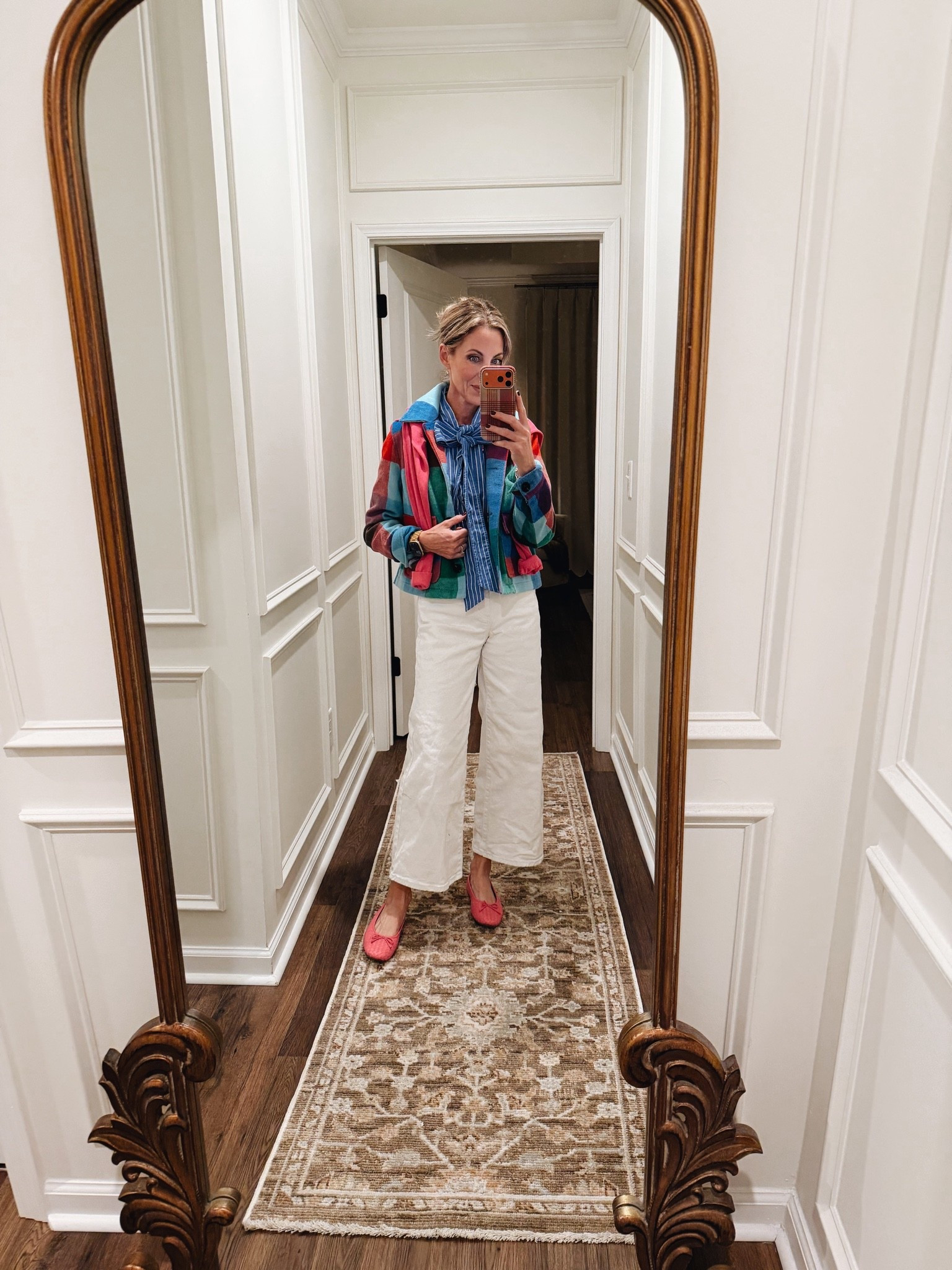 The fun @Walmart top I shared yesterday paired with my favorite jacket from Walmart last year. 💕💕💙 (yes, gasp! Wearing white past Labor Day).

#LTKgrwm #LTKmomlife #LTKootd