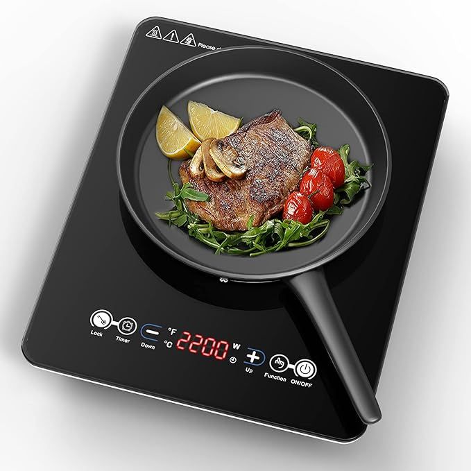 VBGK Portable Induction Cooktop, 2200W Induction Burner Electric Countertop Burner with LED Touch... | Amazon (US)