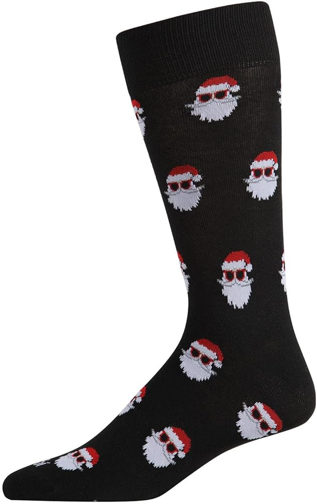 MeMoi Men's Festive Funny Santa Shades Novelty Crew Socks | Amazon (US)